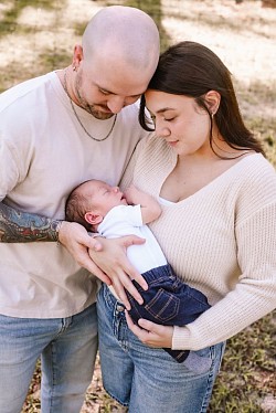 Newborn outdoors